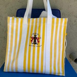 1980s vintage Giorgio of Beverly Hills Beach Tote with waterproof lining